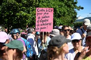 SUIZA-GINEBRA-CUMBRE DEL G7-MANIFESTACION