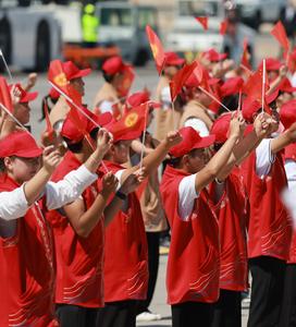 KIRGUISTAN-BISHKEK-CHINA-XI JINPING-LLEGADA-BIENVENIDA