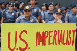 FILIPINAS-CIUDAD QUEZON-EJERCICIOS MILITARES CONJUNTOS CON EEUU-PROTESTA