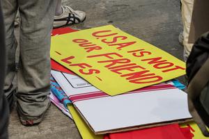 FILIPINAS-CIUDAD QUEZON-EJERCICIOS MILITARES CONJUNTOS CON EEUU-PROTESTA