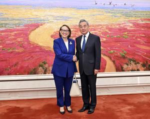 CHINA-BEIJING-WANG YI-REBECA GRYNSPAN-REUNION