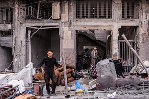 MEDIO ORIENTE-CIUDAD DE GAZA-LINEA AMARILLA