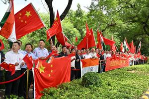 INDIA-NUEVA DELHI-CHINA-XI JINPING-CUMBRE DEL BRICS-LLEGADA-BIENVENIDA