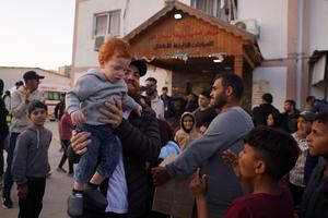 MEDIO ORIENTE-GAZA-KHAN YOUNIS-NIÑOS EVACUADOS POR MOTIVOS MEDICOS-REGRESO