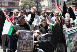 MEDIO ORIENTE-CISJORDANIA-NAPLUSA-MANIFESTACION