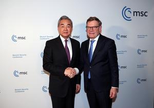 ALEMANIA-MUNICH-WANG YI-MINISTRO DE ASUNTOS EXTERIORES ALEMAN-REUNION