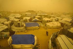 MEDIO ORIENTE-CIUDAD DE GAZA-TORMENTA DE ARENA