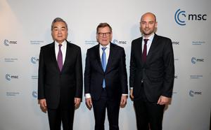 ALEMANIA-MUNICH-WANG YI-ALEMANIA-FRANCIA-MINISTROS DE ASUNTOS EXTERIORES-REUNION TRILATERAL