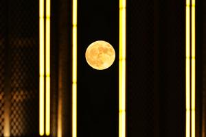 CHINA-HEILONGJIANG-VISTA AEREA-LUNA LLENA