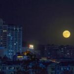CHINA-HEILONGJIANG-VISTA AEREA-LUNA LLENA