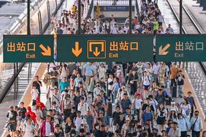 CHINA-HARBIN-TEMPORADA ALTA DE VIAJES DE VERANO-FERROCARRIL