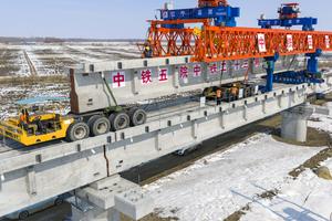 CHINA-HEILONGJIANG-SUPER PUENTE PRINCIPAL DE TONGJIANG-CONSTRUCCION