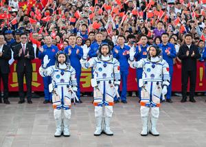 CHINA-SHENZHOU-23-CEREMONIA DE DESPEDIDA