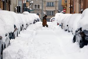 RUMANIA-BUCAREST-FUERTE TORMENTA DE NIEVE