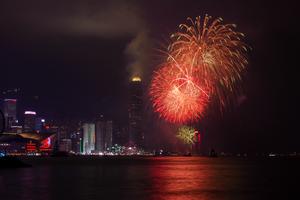 CHINA-HONG KONG-AÑO NUEVO CHINO-ESPECTACULO DE FUEGOS ARTIFICIALES