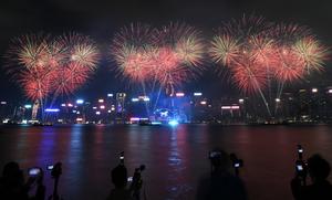 CHINA-HONG KONG-AÑO NUEVO CHINO-ESPECTACULO DE FUEGOS ARTIFICIALES