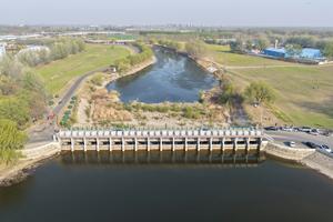 CHINA-TIANJIN-WUQING-GRAN CANAL-PAISAJE DE PRIMAVERA