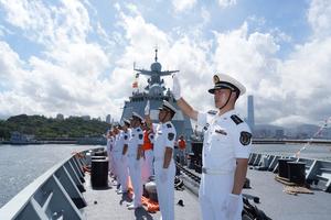 CHINA-HONG KONG-FLOTA DE LA ARMADA DEL EPL-LLEGADA