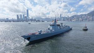 CHINA-HONG KONG-FLOTA DE LA ARMADA DEL EPL-LLEGADA