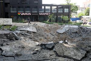 UCRANIA-KIEV-ATAQUE CON MISILES-SECUELAS
