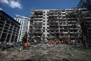 UCRANIA-KIEV-ATAQUE CON MISILES-SECUELAS
