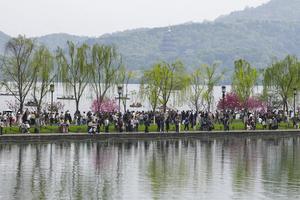 CHINA-ZHEJIANG-HANGZHOU-LAGO OESTE-VISTAS DE PRIMAVERA
