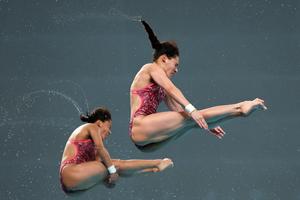 CHINA-BEIJING-CLAVADOS-COPA DEL MUNDO DE WORLD AQUATICS-SUPERFINAL-10M SINCRONIZADO FEMENINO