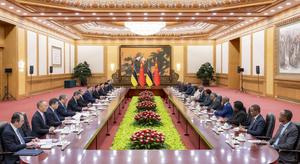 CHINA-BEIJING-XI JINPING-PRESIDENTE DE MOZAMBIQUE-CONVERSACIONES