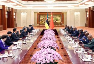 CHINA-BEIJING-ZHAO LEJI-PRESIDENTE DE MOZAMBIQUE-REUNION
