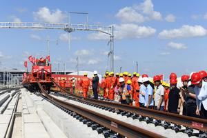 CHINA-SHANDONG-DONGYING-FERROCARRIL DE ALTA VELOCIDAD TIANJIN-WEIFANG-TENDIDO DE VIAS