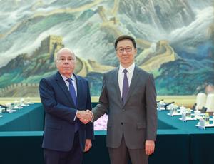 CHINA-BEIJING-HAN ZHENG-MINISTRO DE RELACIONES EXTERIORES DE BRASIL-REUNION