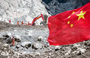 CHINA-XIZANG-GYIRONG-AVALANCHA DE LODO-ZONA CENTRAL AFECTADA-OPERACION DE BUSQUEDA
