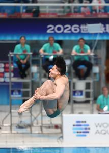 CHINA-BEIJING-CLAVADOS-COPA DEL MUNDO DE WORLD AQUATICS-TRAMPOLIN 3M MASCULINO