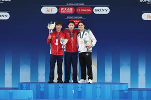 CHINA-BEIJING-CLAVADOS-COPA DEL MUNDO DE WORLD AQUATICS-TRAMPOLIN 3M MASCULINO
