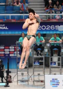CHINA-BEIJING-CLAVADOS-COPA DEL MUNDO DE WORLD AQUATICS-TRAMPOLIN 3M MASCULINO