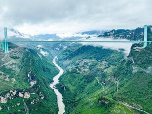 (GloriousGuizhou)CHINA-GUIZHOU-HUAJIANG GRAND CANYON BRIDGE-OPENING-COUNTDOWN (CN)