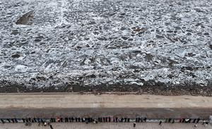 CHINA-HEILONGJIANG-PRIMAVERA-HIELO A LA DERIVA