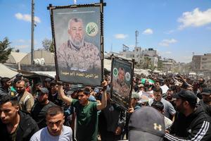MEDIO ORIENTE-CIUDAD DE GAZA-ALTO COMANDANTE DEL ALA MILITAR DE HAMAS-FUNERAL