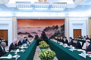 CHINA-BEIJING-WANG HUNING-DELEGADOS ESTADOUNIDENSES-REUNION
