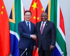SUDAFRICA-CIUDAD DEL CABO-HAN ZHENG-CYRIL RAMAPHOSA-REUNION