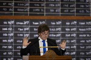ARGENTINA-BUENOS AIRES-MILEI-BOLSA DE COMERCIO DE BUENOS AIRES-ANIVERSARIO