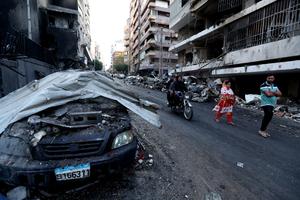 LIBANO-BEIRUT-ATAQUE AEREO-SECUELAS