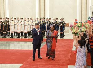 CHINA-BEIJING-XI JINPING-PRESIDENTA DE NAMIBIA-CONVERSACIONES