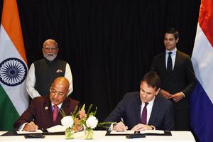 PAISES BAJOS-LA HAYA-PRIMER MINISTRO INDIO-MODI-VISITA