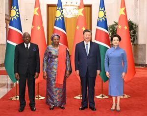 CHINA-BEIJING-XI JINPING-PRESIDENTA DE NAMIBIA-CONVERSACIONES