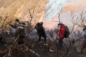 ECUADOR-POMASQUI-INCENDIO FORESTAL