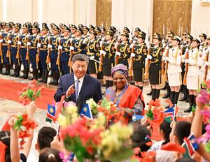 CHINA-BEIJING-XI JINPING-PRESIDENTA DE NAMIBIA-CONVERSACIONES