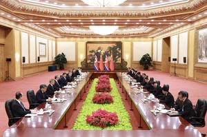 CHINA-BEIJING-XI JINPING-PRIMER MINISTRO DEL GABINETE DE LA RPDC-REUNION