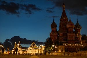 RUSIA-MOSCU-VISTA NOCTURNA