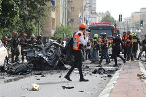 ISRAEL-RAMAT GAN-IRAN-ATAQUE CON MISIL-SECUELAS